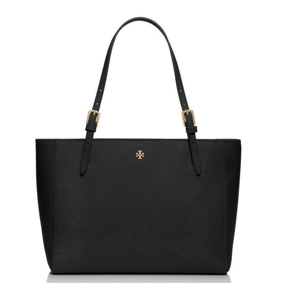 Tory Burch Handbags - TORY BURCH York Black Leather Tote Small Bag